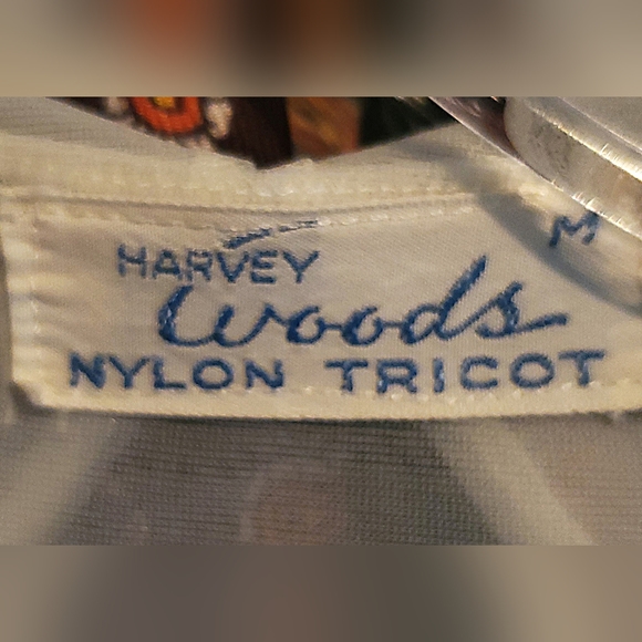 Rare 1950s Harvey Woods Nylon nightgown 2 pcs set - Picture 5 of 15